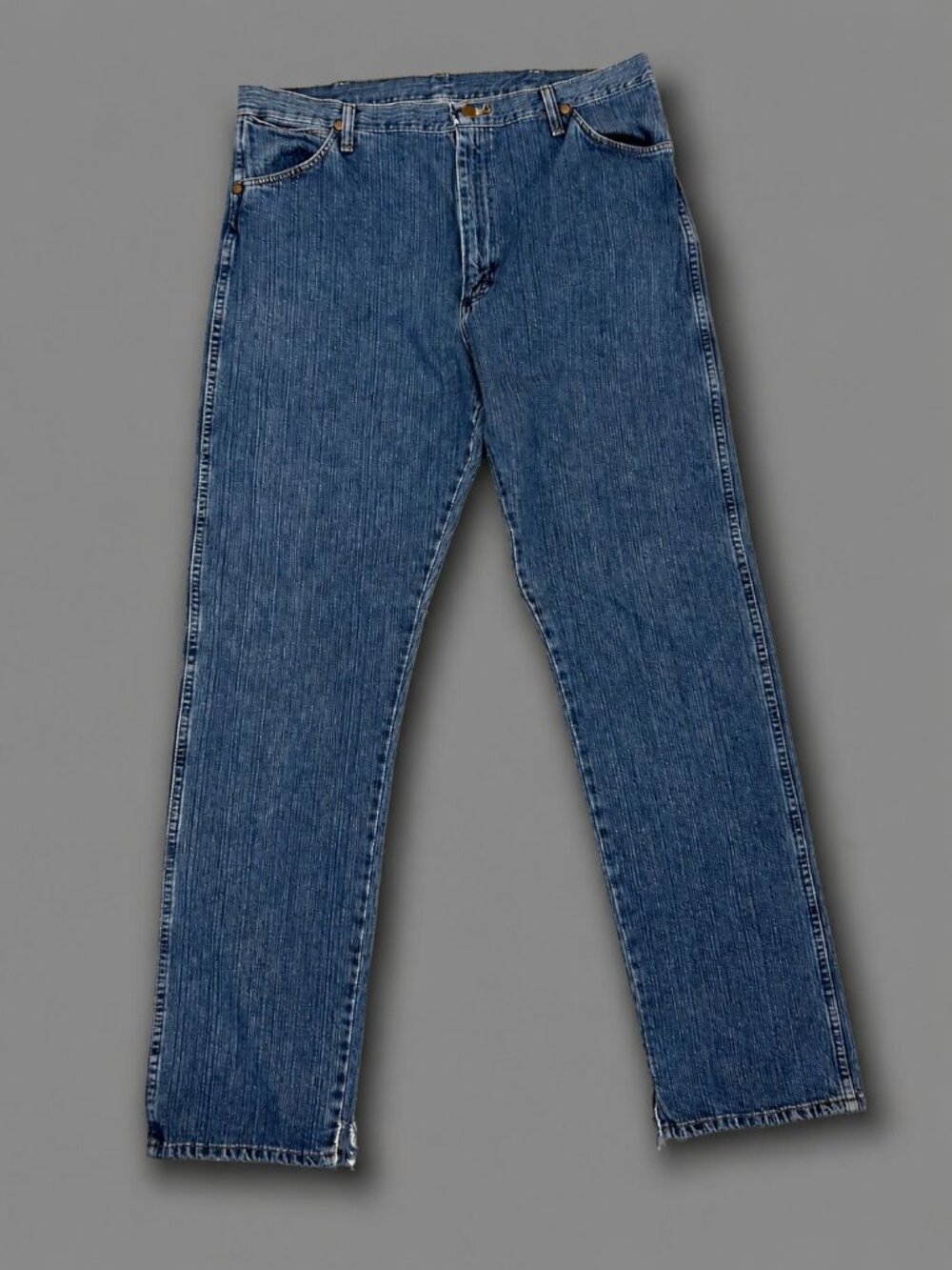 Vintage Wrangler Mens Jeans 38x36 Medium Wash Straight Leg Western Denim